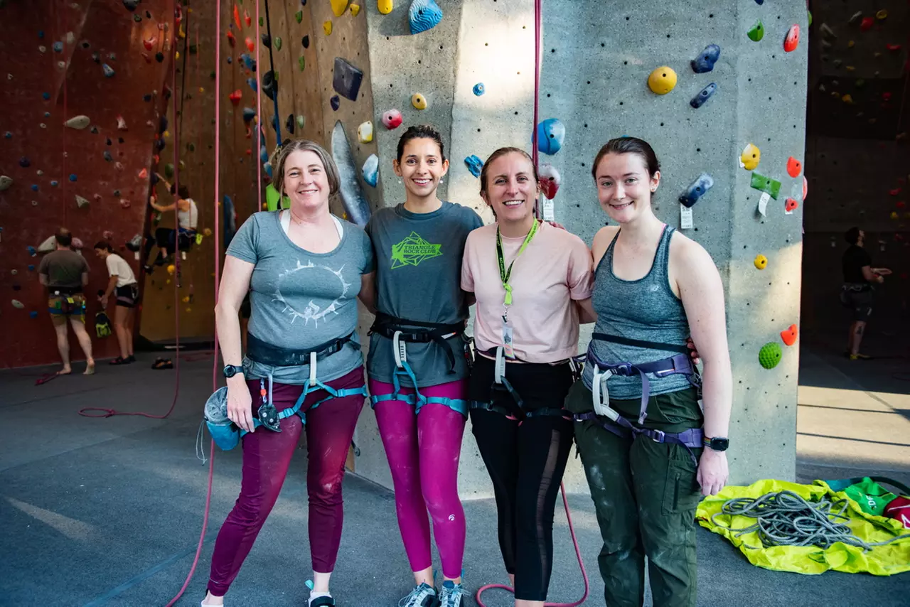 Indoor Climbing at Triangle Rock Club; Guided Climbing for 1 or 2