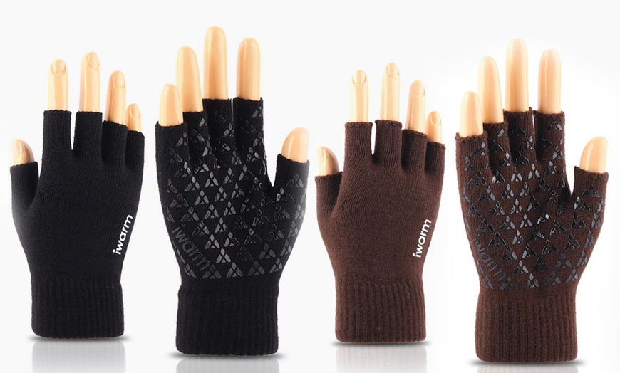 Image 9: Fingerless Grip Gloves