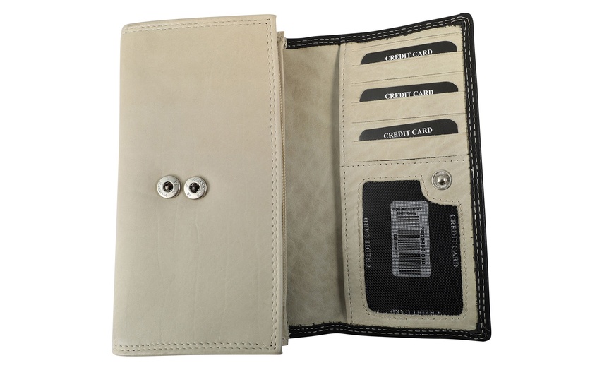 Image 63: Cartera de piel genuina para mujer Leonardo Verrelli