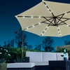 Image 3: Solar LED Cantilever Parasol with Cover and Optional Base