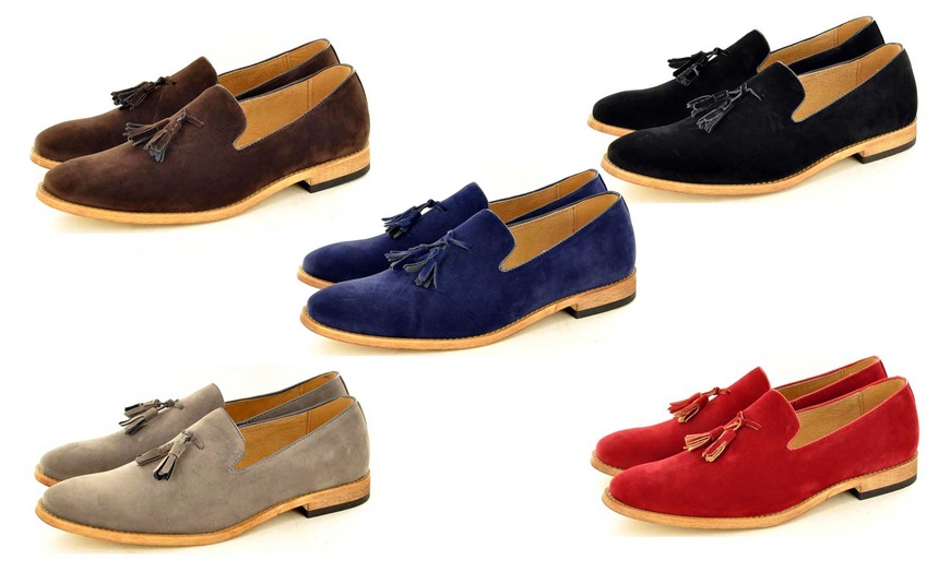 Image 1: Slip-On Tassel Loafers