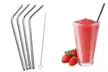 Stainless Steel Bent or Straight Drinking Straws (5- or 10-Pack) - Second Medium
