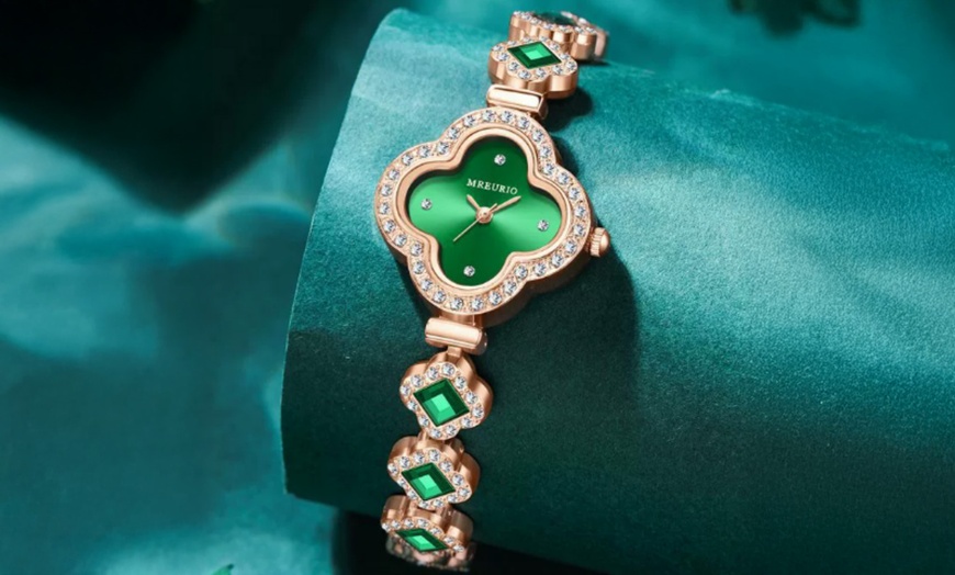 Image 3: Four-leaf Clover Bracelet Quartz Watch
