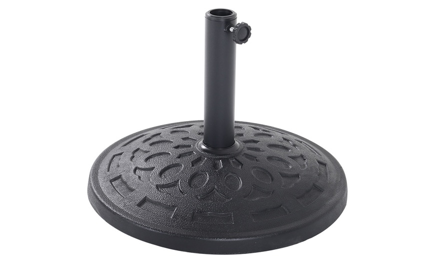 Image 23: Outdoor Large 3M Rotating Parasol with Multiple Base 