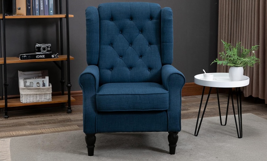 Image 6: HomCom High Back Armchair in choice of colours