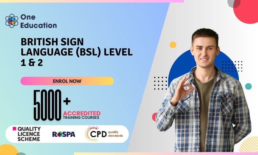 Image 2: British Sign Language (BSL) Level 1 & 2 with One Education