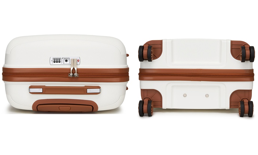 Image 7: KONO One or Four Piece Colorful PP Hard Shell Suitcase With TSA Lock