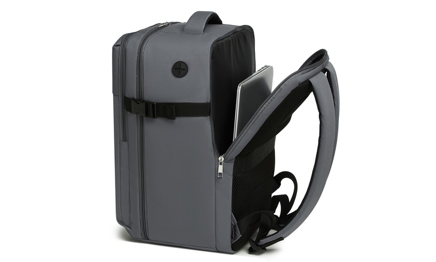 Image 32: Kono 20L Cabin Backpack with Red Trim for 15.6” Laptop Travel Daypack