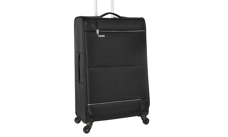 Image 11: Set of 3 Lightweight Luggage - 20'', 24'', 28'' Black Suitcases 