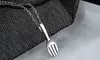 Sterling Silver Fork Pendant Necklace