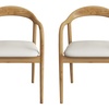 Image 3: 2 sillones de mesa en fresno y lino natural crudo, Titus de Dossense