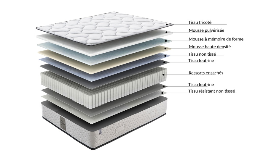 Image 15: Lit Shanghai en similicuir avec matelas en option, Sampur