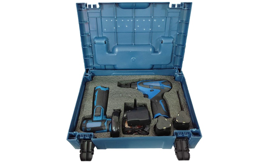 Image 8: Kit de taladro atornillador y amoladora eléctrica a batería de 18 V