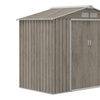 Image 5: Outsunny Galvanised Steel Garden Shed 7x4ft or 9x6ft