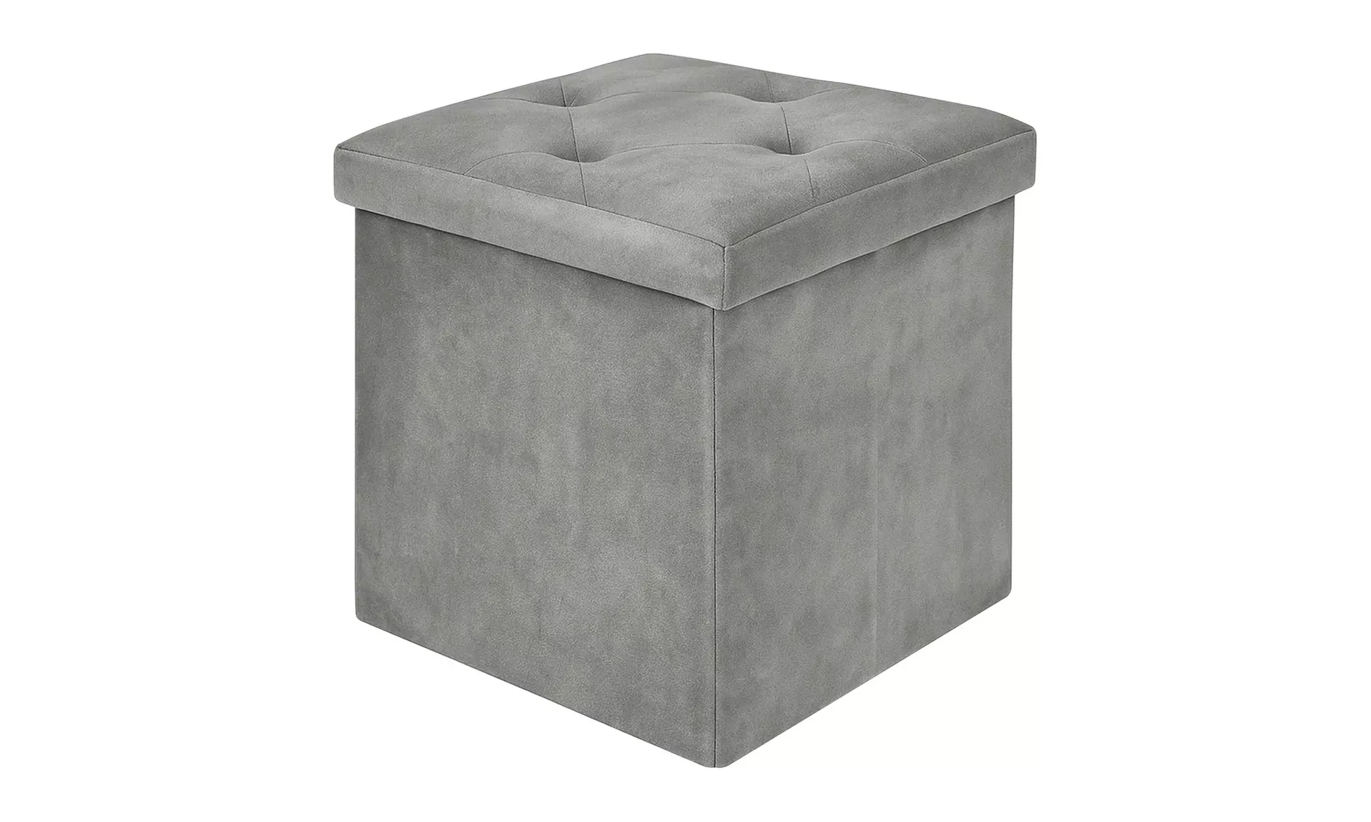Puff cuadrado con tapizado de terciopelo