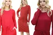 Riah Fashion Solid Long Sleeve Ribbon Elastic Waist Dress - Second Medium