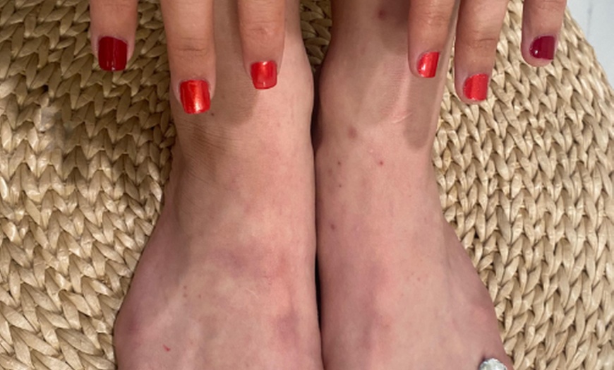 Image 4: Mother’s Day Deluxe Mani‑Pedi Options