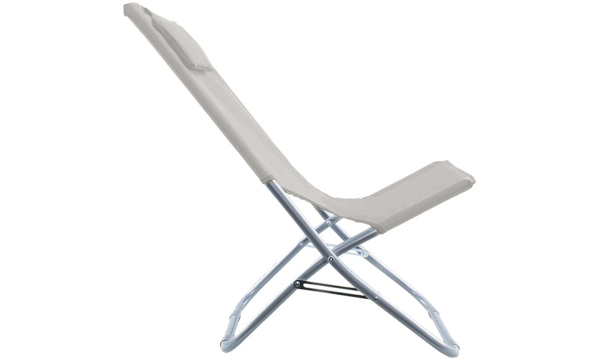 Image 5: Zilveren 'Giga'-opvouwbare strandstoel