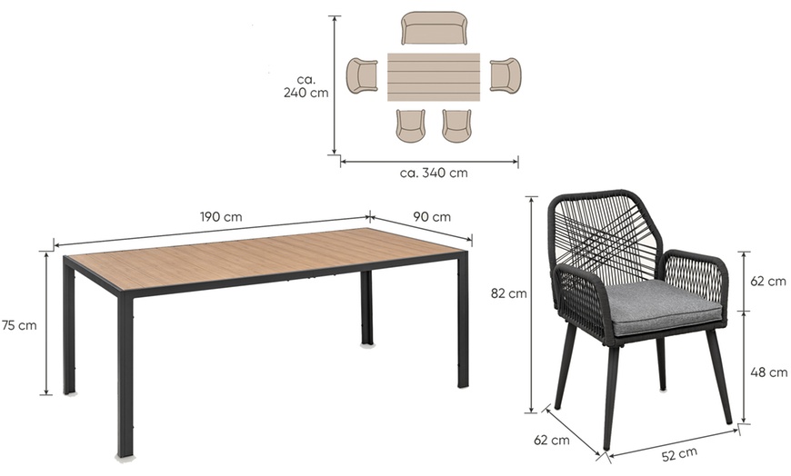 Image 22: Loungeset "Sienna" voor 4 of 6 personen