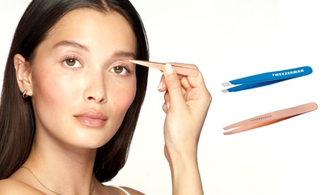 Tweezermann Unisex Blue Tweezerman Slant Tweezers: Bahama