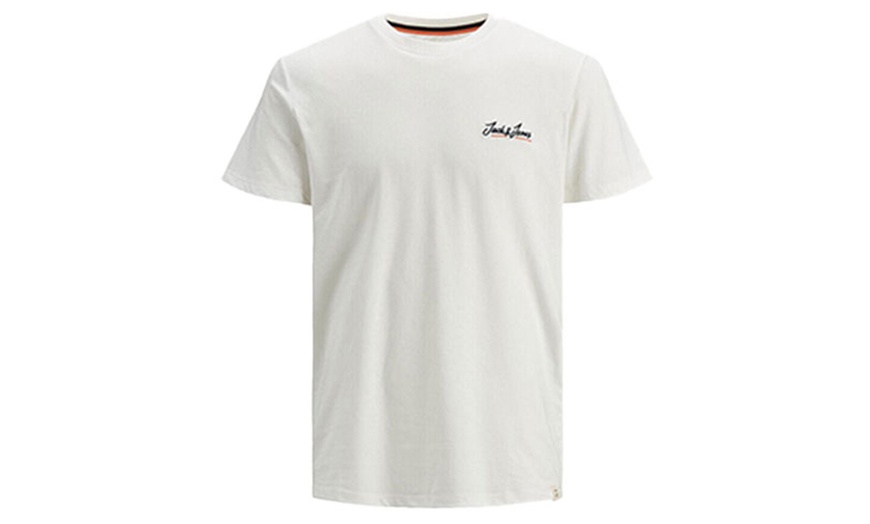 Image 1: Jack & Jones Men's Crew Neck T-Shirt Cloud Dancer