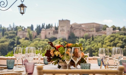 Gastro cata Luxury en terraza con vistas con 4 consumiciones, 4 platos, 1 postre, 1 copa de cava y 1 cóctel - Disfruto dulce de mar S.L