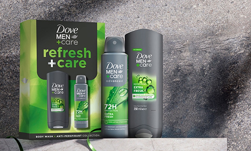 Image 1: One, Two, Three or Four Dove Men+Care Refresh+Care Duo Gift Set