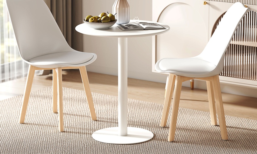 Image 9: HomCom Round Dining Table 