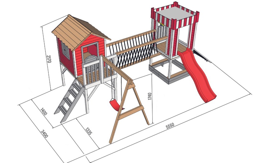 Image 10: Home Deluxe Spielpark „Wunderland“ optional mit Schaukel