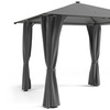 Image 2: Dark Grey Gazebo with LED Lights and Sunshade Curtains
