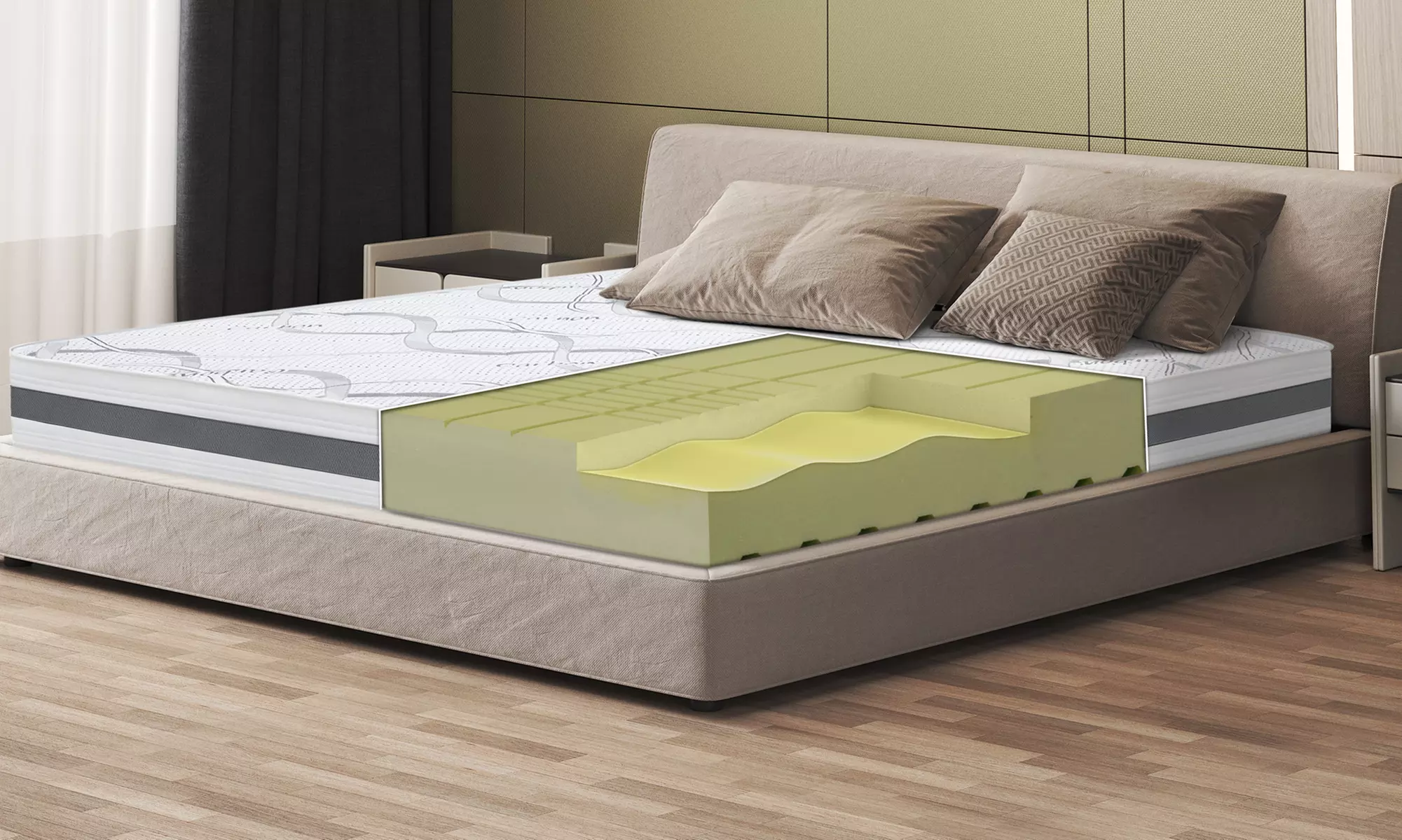 Matelas orthopédique 20 cm à mémoire de forme The White Stone