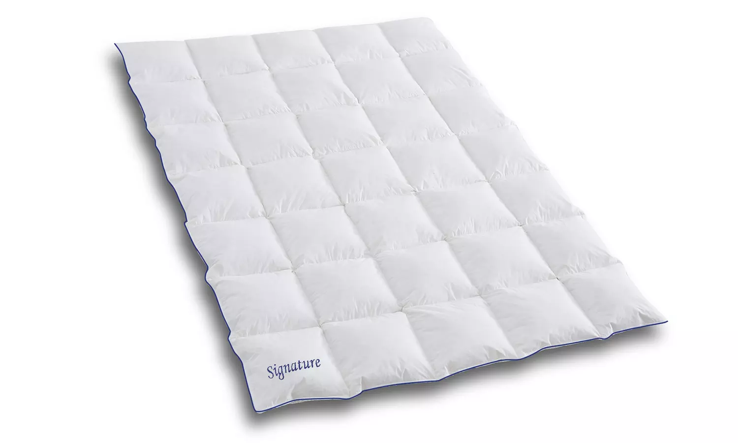 Couette de la marque Signature en plumes de canard blanc 700 gr/m², avec ou sans oreillers - Second Medium