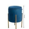 Image 7: Pouf en velours "Arturo" avec espace de rangement
