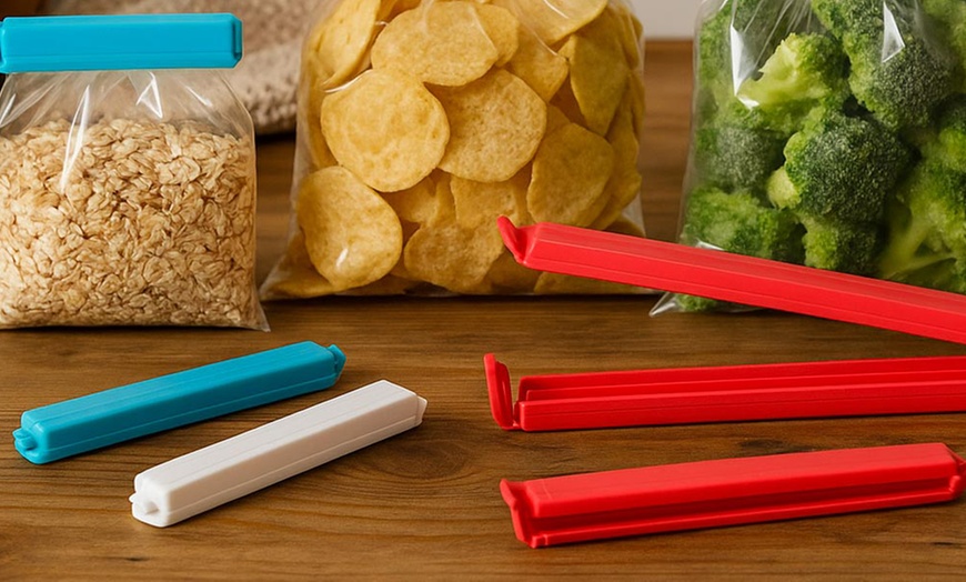 Image 4: Lote de 18 pinzas herméticas, reutilizables y de diferentes colores