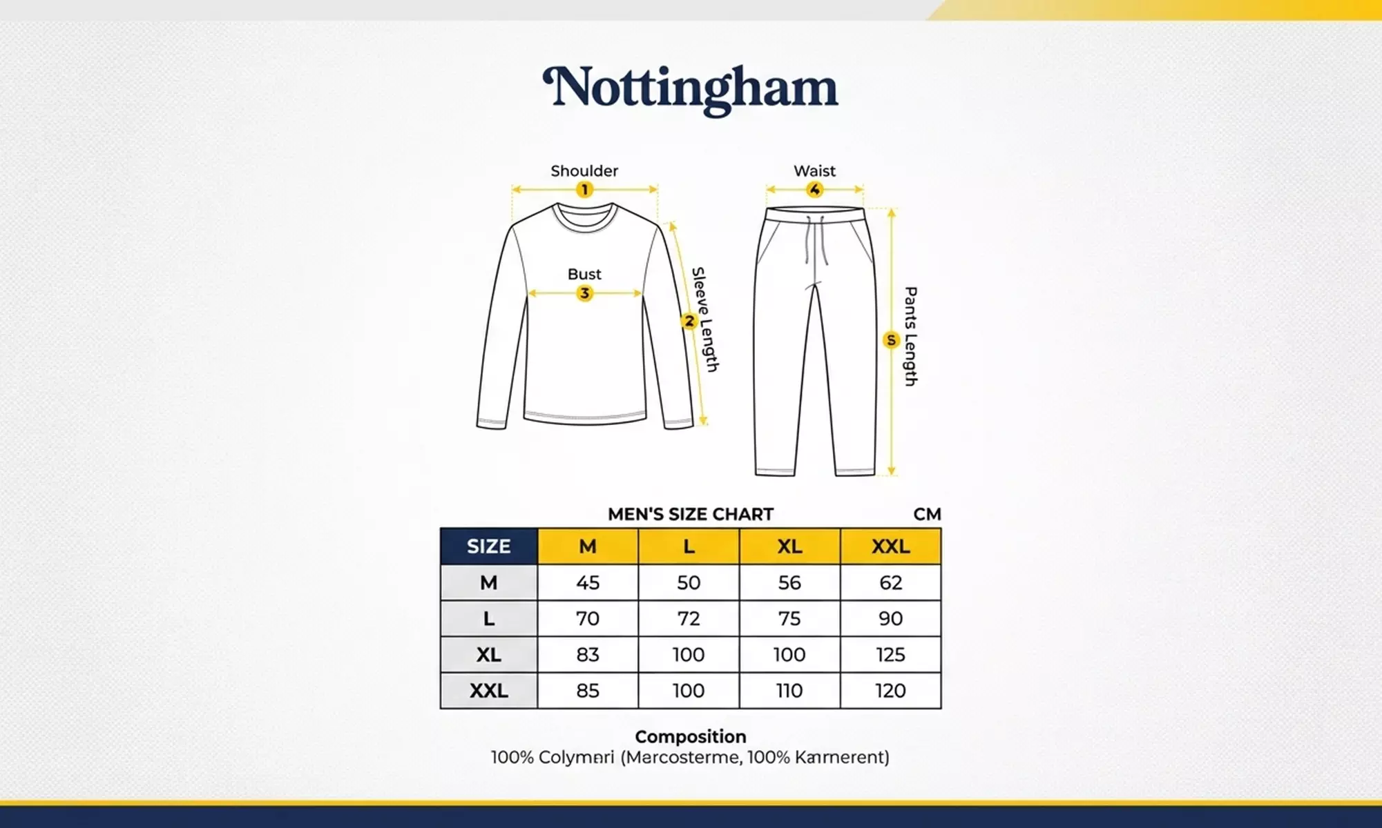 Pigiama da uomo in cotone Nottingham
