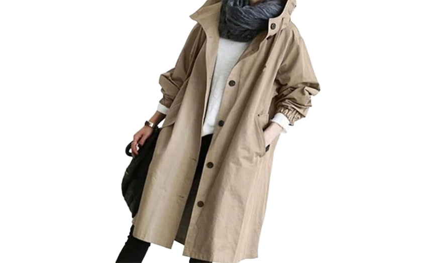Image 5: Women's Casual Style Long Trench Coat 