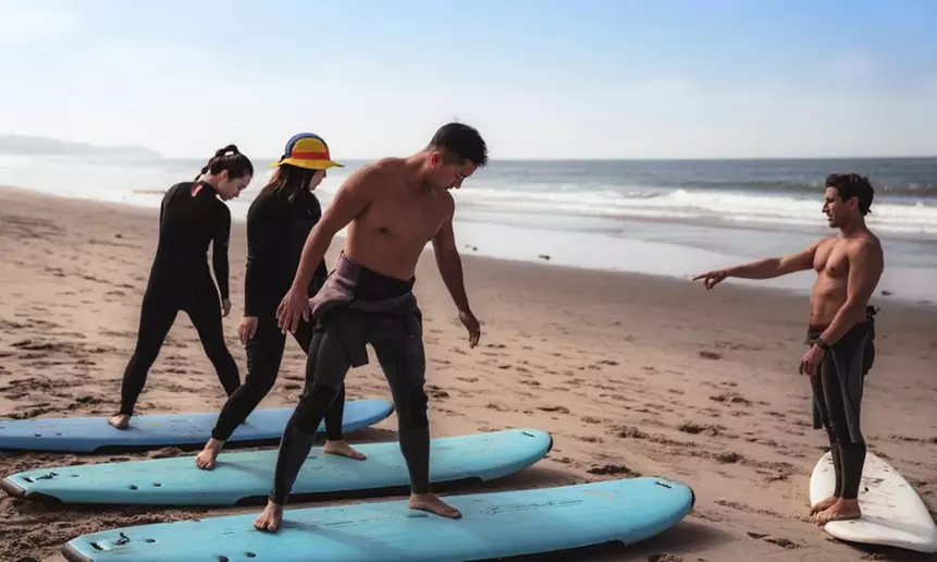 Join & Explore 1 or 3 90-Min Surf Private Lesson For Up to 4 People 