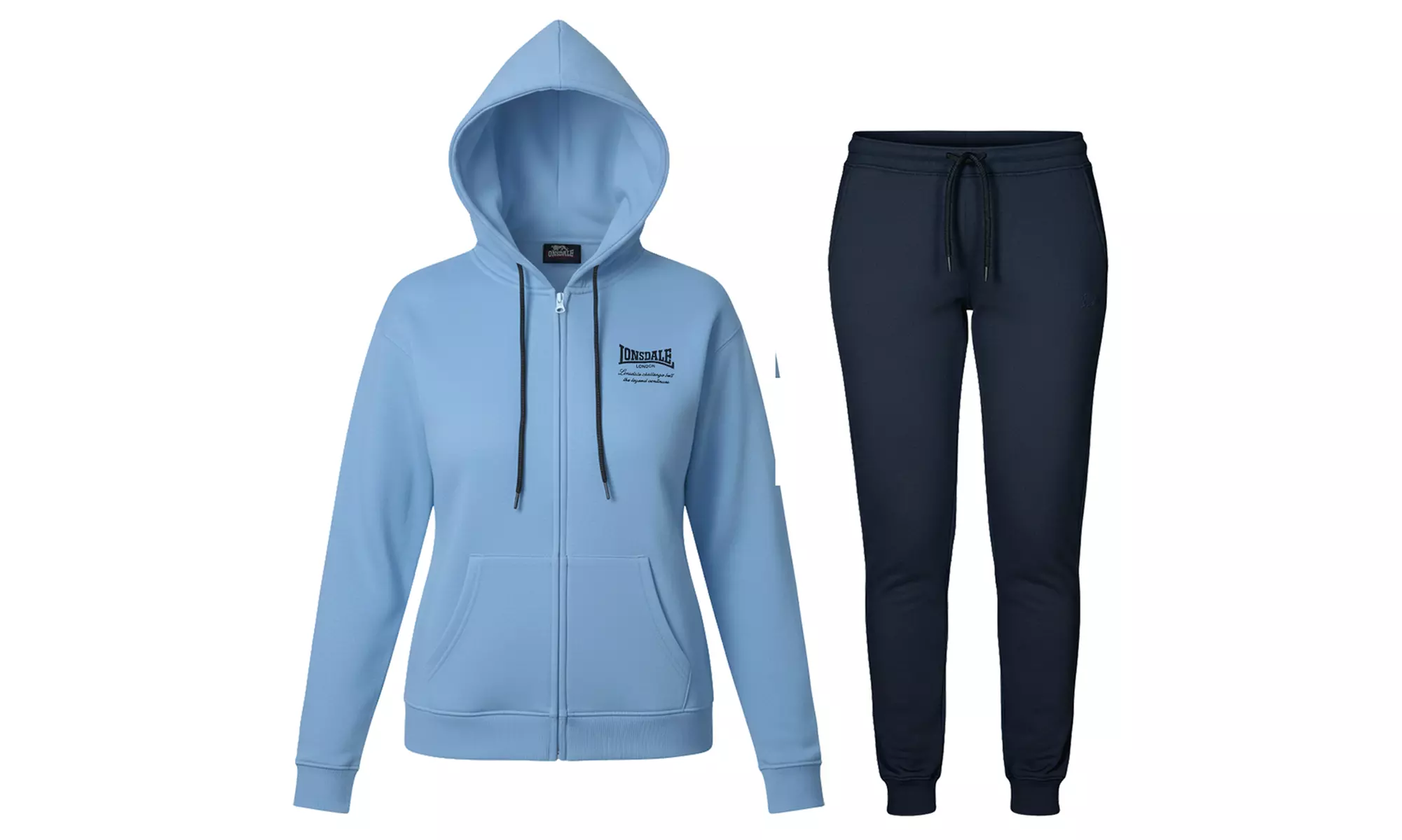 Tuta Lonsdale donna in cotone felpato