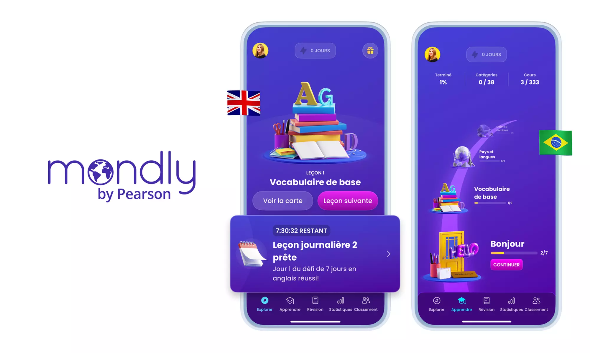 Mondly Premium by Pearson – 1 mois, 1 an ou accès à vie