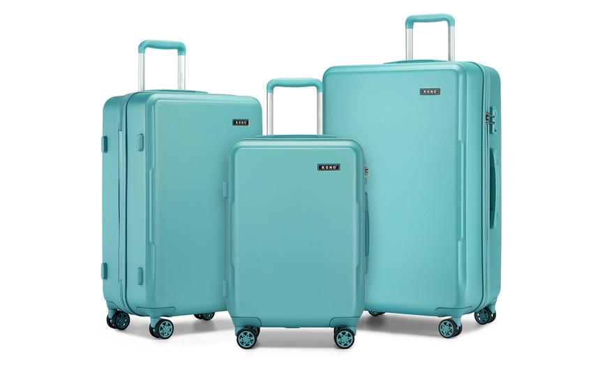 Image 11: One or Three Minimalist Design Hard Shell Luggage Set with TSA Lock 