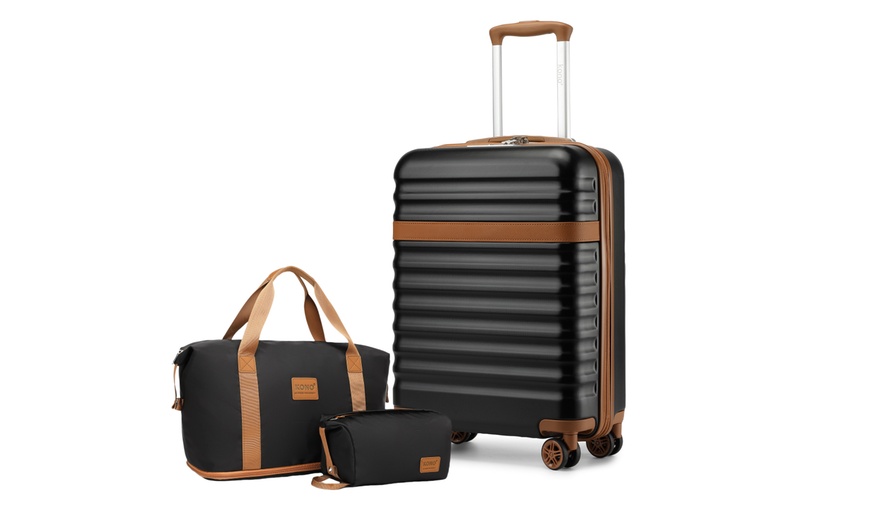 Image 12: Conjunto de viaje con maleta rígida de cabina, bolsa de mano y neceser