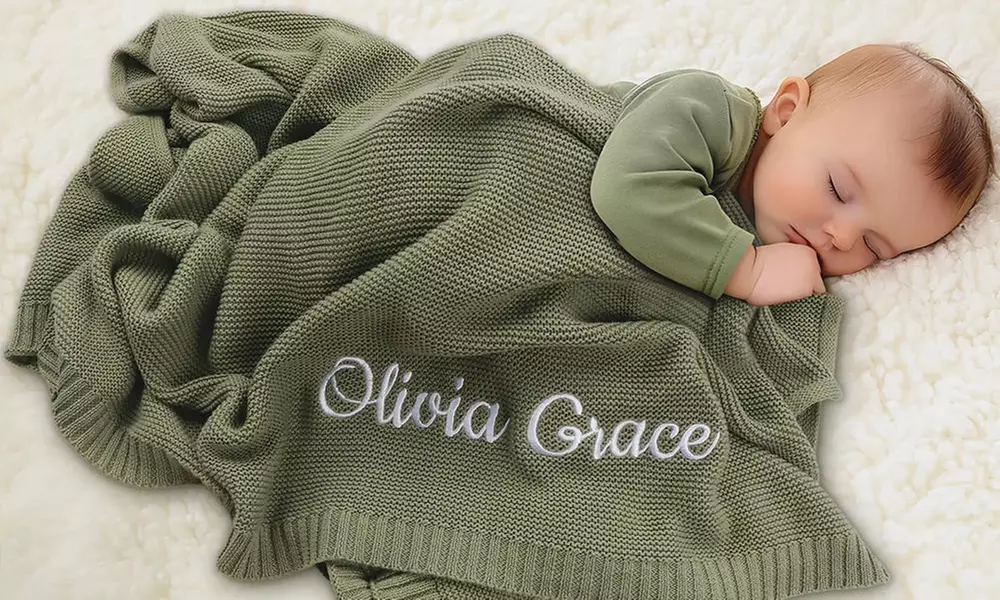 1 ou 2 couvertures brodées personnalisées pour bébé