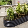 Image 1: Open-Bottom Sectioned Galvanized Steel Raised Garden Bed 320cm x 80cm 