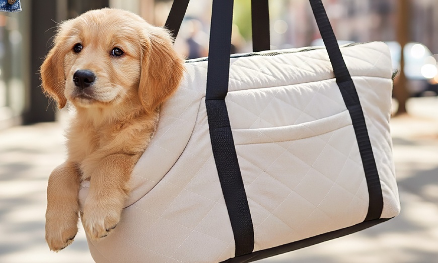 Image 3: Sac à bandoulière transporteur pour chien