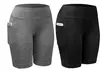 Women's High Waist Shorts Pocket Running Leggings with Side Pocket - Second Medium