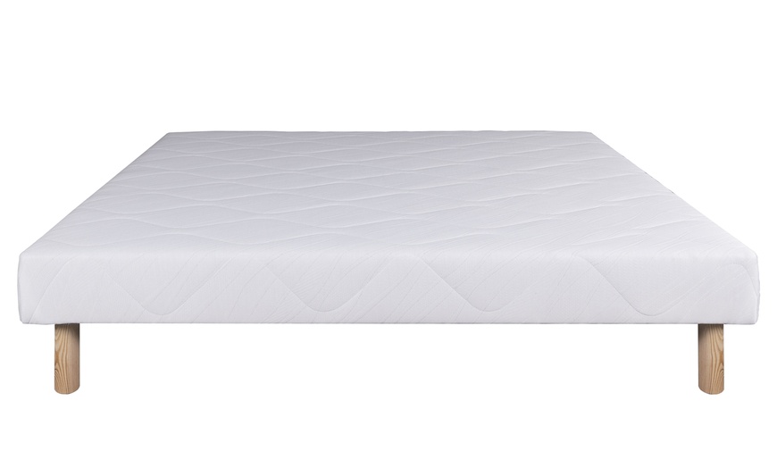 Image 3: Ensemble matelas Iris mousse ferme 20 cm sommier 13 cm LUXURY LITERIE