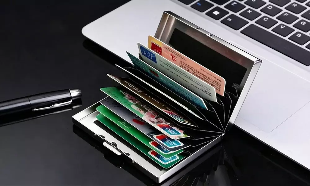Men’s RFID Blocking Stainless Steel Card Holder Wallet