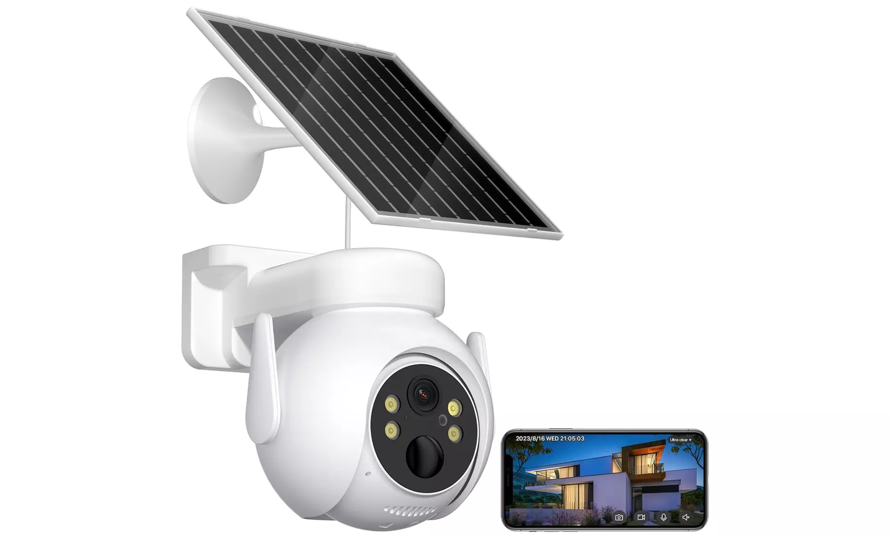 Solarbetriebene Überwachungskamera - Primary Image