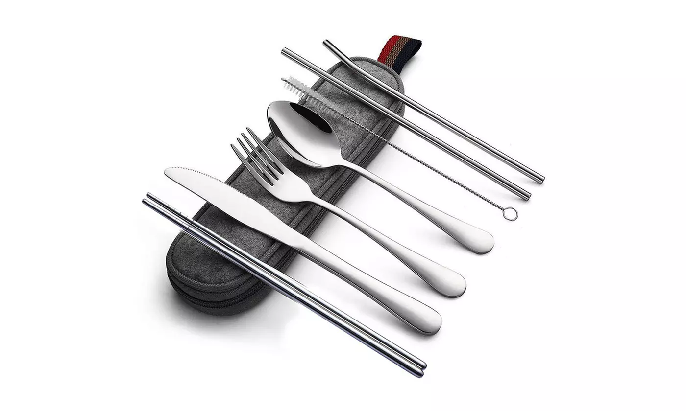 Portable Utensils Silverware Flatware Sets Travel Camping Cutlery Set