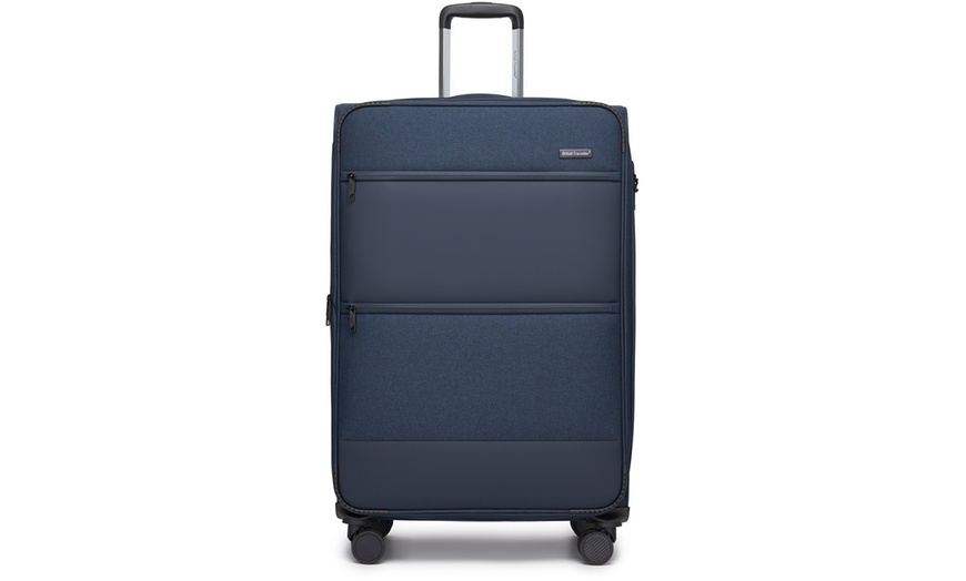 Image 4: British Traveller Expandable Softshell Suitcase